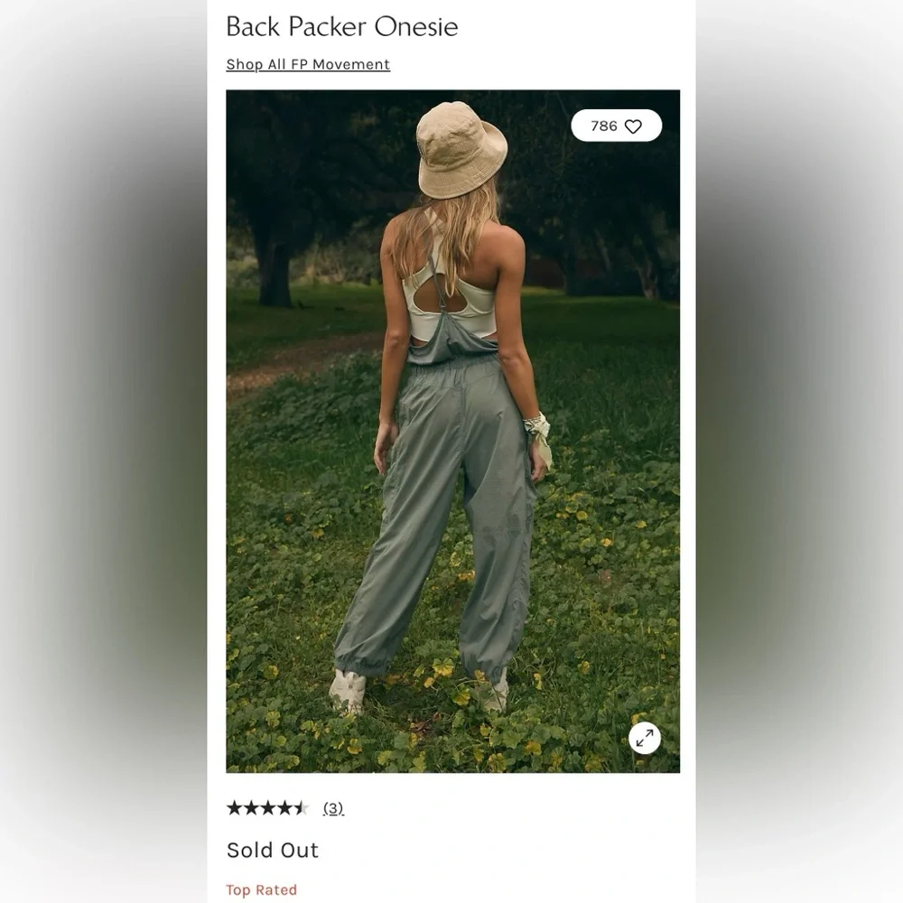 Free People Back Packer Onesie In Muted Beige.  Size M. - Picture 14 of 14